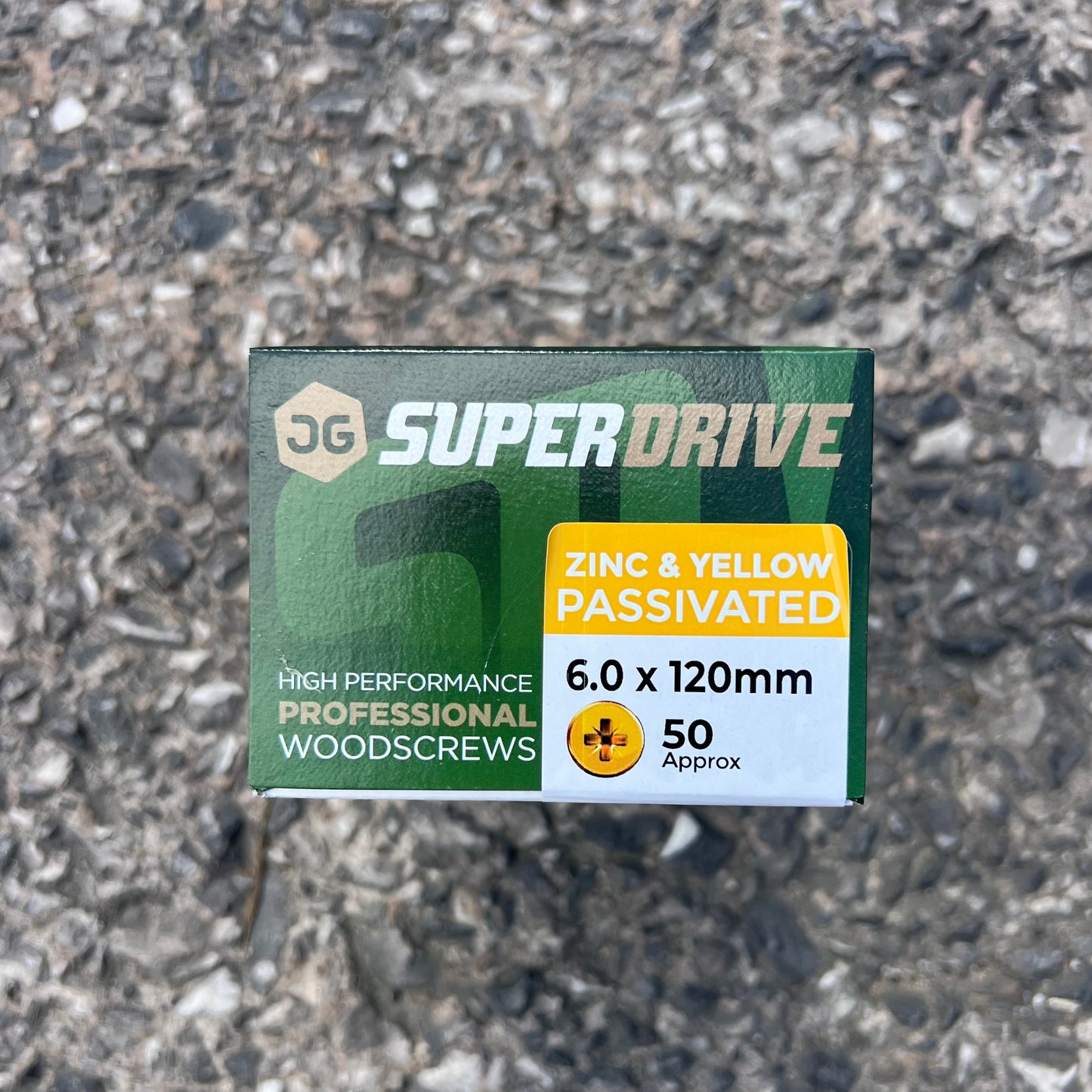 Super Drive Zinc & Yellow Passivated Nails 6.0 x 120mm