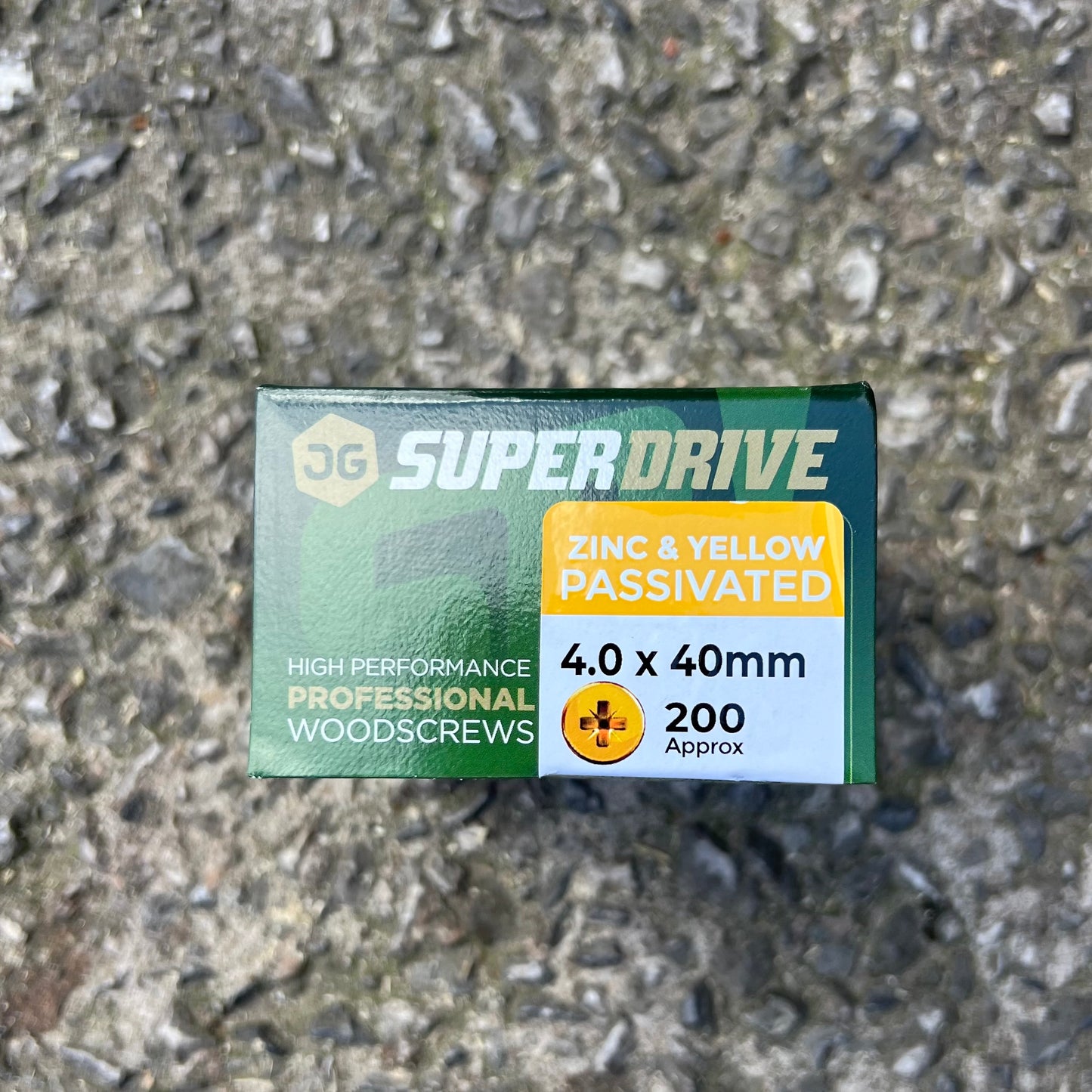 Super Drive Zinc & Yellow Passivated Nails 4.0 x 40mm