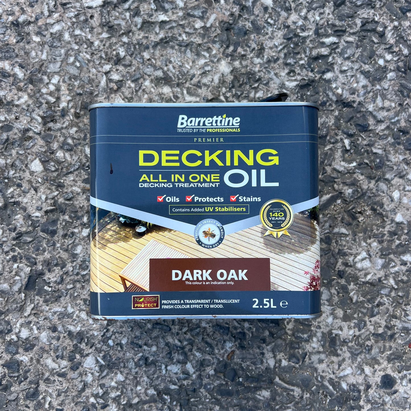 Barrettine Decking All In One Oil Dark Oak