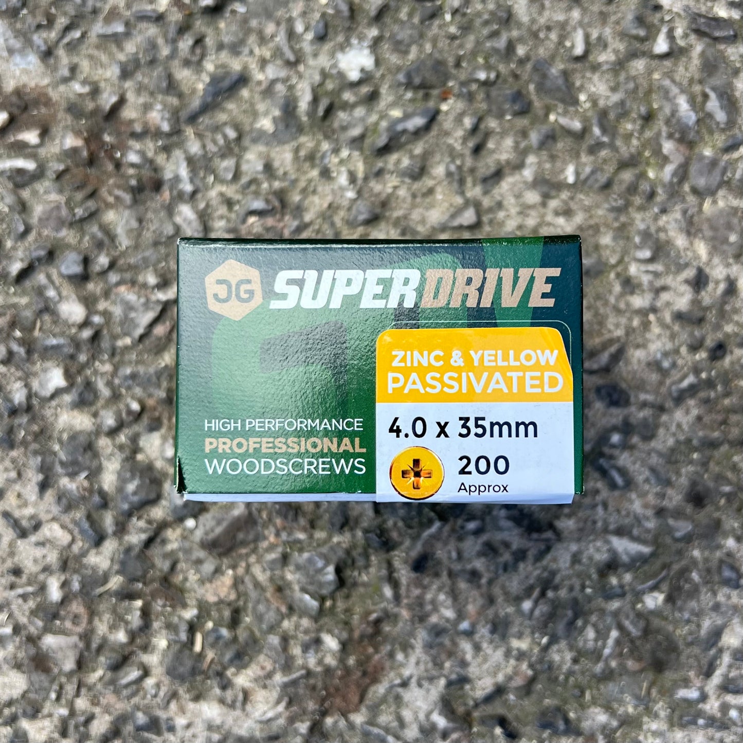Super Drive Zinc & Yellow Passivated Nails 4.0 x 35mm